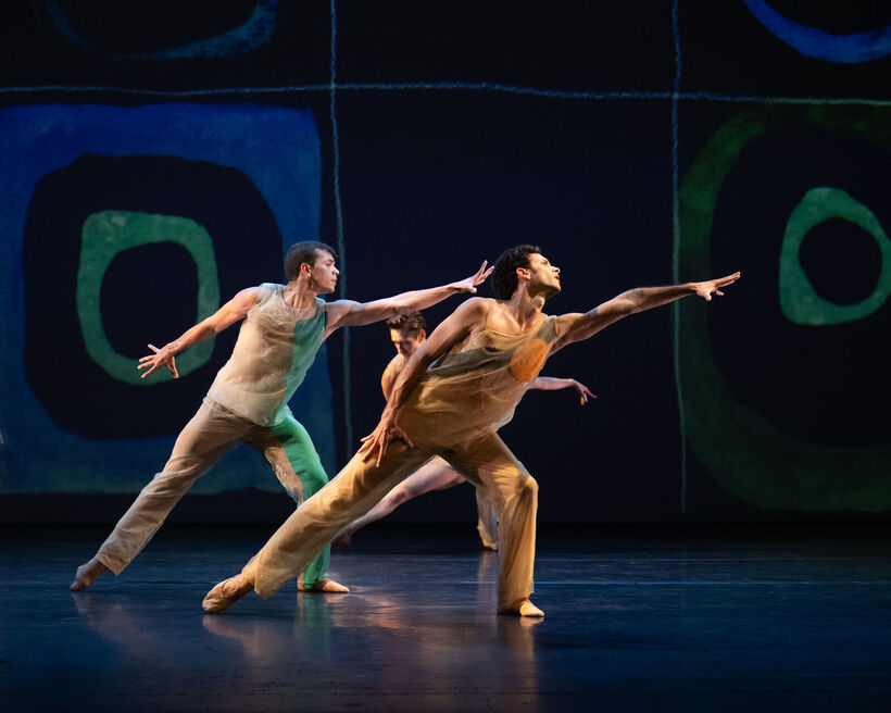 London City Ballet's Alejandro Virelles & Josue Gomez in Pictures at an Exhibition. Photo: ASH.